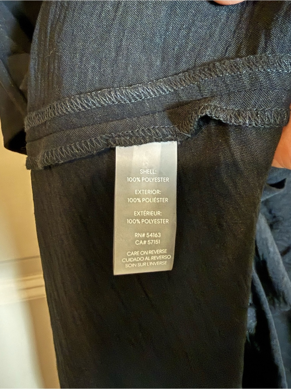 Calvin Klein Black Midi Shirt Dress with Tie Waist - Picture 9 of 9